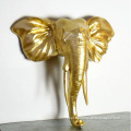 Home metal art wall hanging statue bronze elephant head sculpture for wall decoration